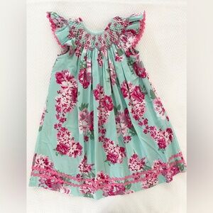 Smocked Auctions Angel sleeve dress 4t